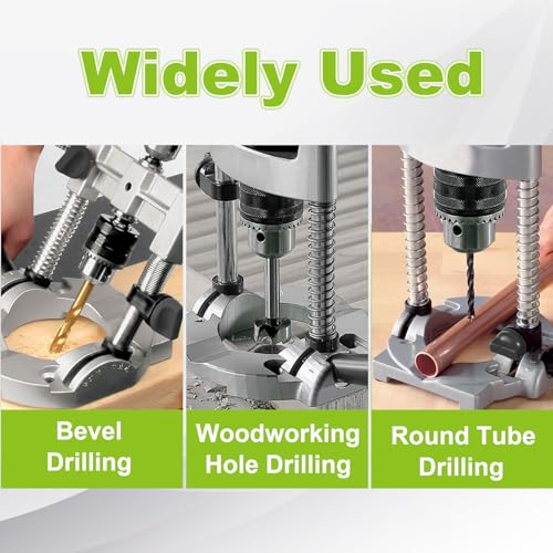 CertBuy Portable Drill Press for Hand Drill, Adjustable Multi-Angle For 1.5-13mm Drill Holder Guide