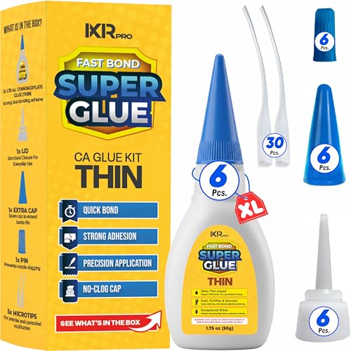 Thin CA Glue, Super Glue, Cyanoacrylate Adhesive, 6 Pcs 1.75oz Repair kit - size: 6 Pack