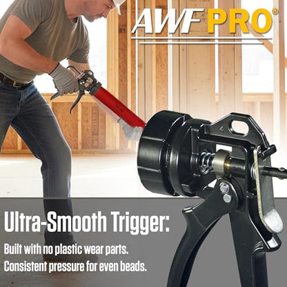 AWF PRO Sausage Caulking Gun 20 oz, 25:1 Thrust Ratio - size: 25:1 Thrust