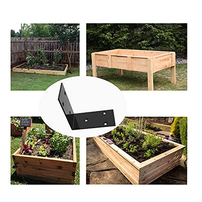 Black Stainless Steel Corner Bracket L Brackets Metal Corner Brace - size: 3.4x3.4x2