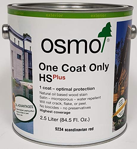 Osmo - One Coat Only HS Plus - 9234 Scandinavian Red - 2.5 Liter