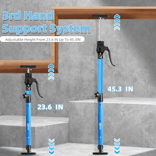 Aluminum Cabinet Jack Support Pole 2PC, 23.6-45.3 Inches Steel Telescopic Quick Rod Adjustable 3rd Hand Support System 200lbs Capacity for Installing Cabinets, Heavy Duty Cabinet Lift Jack - size: Medium23.6-45.3INCH 2Pc