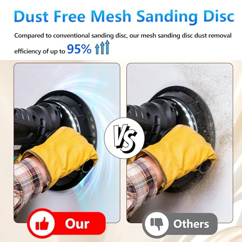 25 Pcs 9 Inch Ceramic Mesh Sanding Disc for Drywall Sander 240 Grit - style: 240Grit