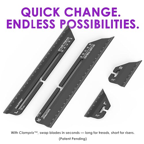 Stair Tread Template Tool - Stair Template Tool Stair Tread Jig Tool - color: Purple-Gray