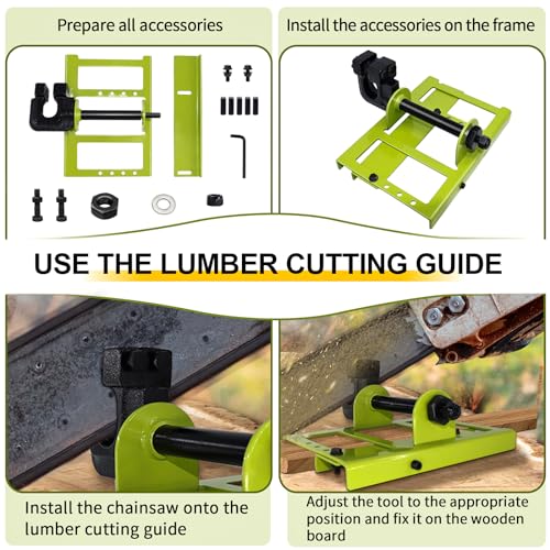 Zihvfzu Vertical Chainsaw Mill Guide for Cutting Lumber and Boards,Green - color: Green