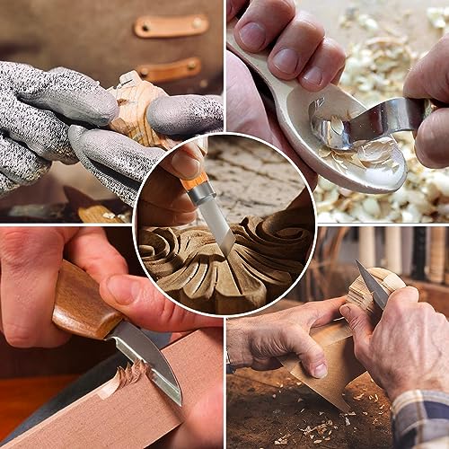 Wood Carving Tools Whittling Kit - color: Dark Brown