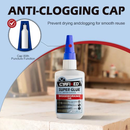 Super Thin CA Glue 2 oz, Professional Instant Super Glue for Woodworking - size: 2 oz