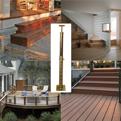 4 Pack House Floor Joist Support Jack 19.5"-34.5" Adjustable for Leveling - size: 19.5-34.5 inch