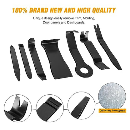 GOOACC 8PCS Auto Trim Scratch Removal Tool - color: Black, size: 8PCS Trim Removal