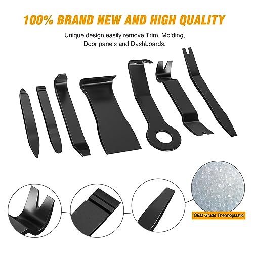 GOOACC 8PCS Auto Trim Scratch Removal Tool - color: Black, size: 8PCS Trim Removal