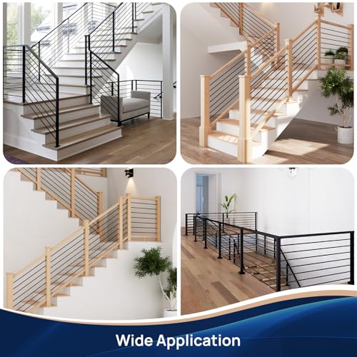 LukLoy 7 Pack 6 FT x 19/32 inch SS201 Horizontal Stair Balusters - size: 6 ft, style: 7 Pack
