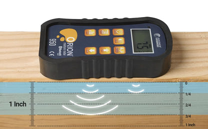 Orion® 950 Pinless Wood Moisture Meter by Wagner Meters I Accurate, Non-Damaging, Dual Depth Lumber Moisture Measurement, Bluetooth, Auto EMC, GPP/GPK & Dew Point Calculations (NIST Traceable) - size: Traceable Calibrator - NIST