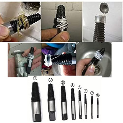 8Pcs Screw Extractor Set,Damaged Screw Broken Extractor Kit