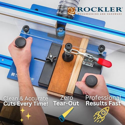 Rockler Rail Sled for Router Table w/Toggle Clamp, Fits Most Routers