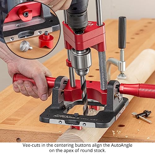 Woodpeckers AutoAngle Drill Guide, Deluxe, The Ultimate Portable Drill Guide, Angled Drilling From Vertical to 40°