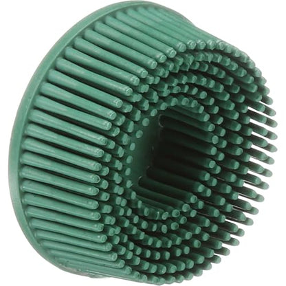Scotch-Brite™ Roloc™ Bristle Disc, RD-ZB, 50, TR, Green, 2 in x 5/8 in, Tapered