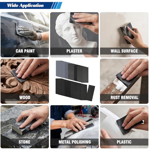 21-Sheets 800 Grit Sandpaper, 9 x 3.6 Inch Wet Dry Sand Paper Assortment Pack, Silicon Carbide Abrasive Sanding Sheets for Automotive Car Paint Metal Wood Furniture Crafts Polishing - size: 9x3.6 inch, style: 800Grit 21 Pcs