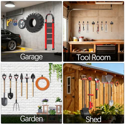 3-H Garden Hose Holder Wall Mount 2 Pack Solid Steel 2.8 Inch,6 Pack 2.5 Inch,Red - color: Red, size: 6SJ-2SU