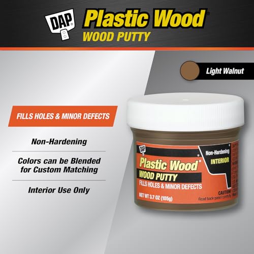 DAP Finishing Putty, Lt Walnut 3.7 oz., Light Walnut