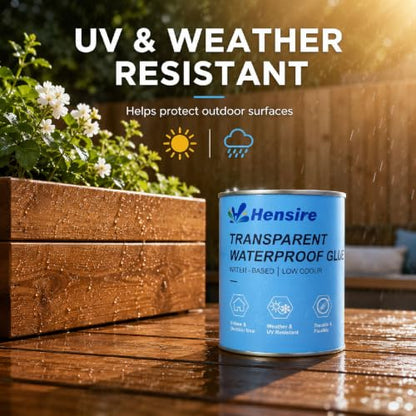 Hensire Transparent Waterproof Sealant 17oz – Clear Brush-On Coating - size: 17Fl oz/500ml