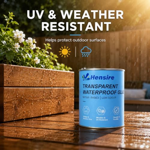 Hensire Transparent Waterproof Sealant 35oz – Clear Brush-On Coating - size: 35Fl oz/1L