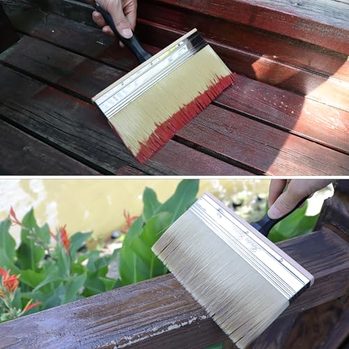 Bates- Deck Stain Brush, 8 Inch, Stain Brushes for Wood, Deck Brush, Large Paint Brushes