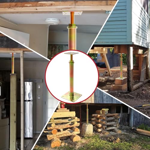 4 Pack House Jacks for Leveling Foundation Jacks for Leveling House Floor Jack Adjustable Floor Jack Telescoping Jack for Temporary Support Adjustable Range 11 inch - 16 inch