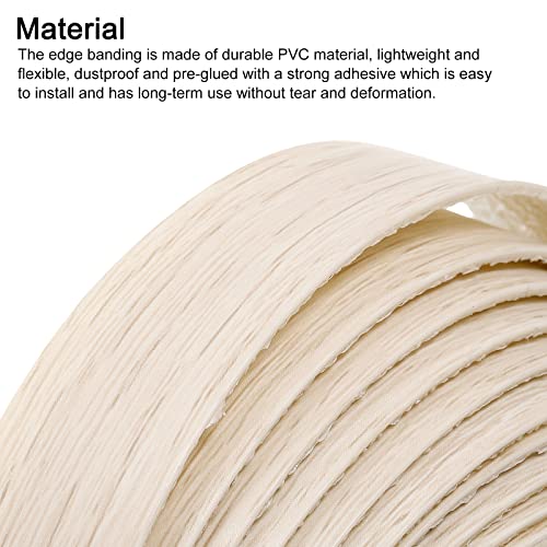 uxcell Edge Banding, 3/4 inch x 49.2ft Pre-Glued Wood Veneer Edging Iron-on Flexible Edge Banding for Cabinet Repair Furniture Restoration, Oak - size: 3/4 Inch x 49.2ft
