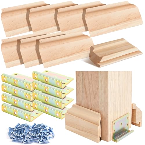 Blulu 2 Set 3-1/2" Newel Post Mounting Kit, Fastener Installation Kit