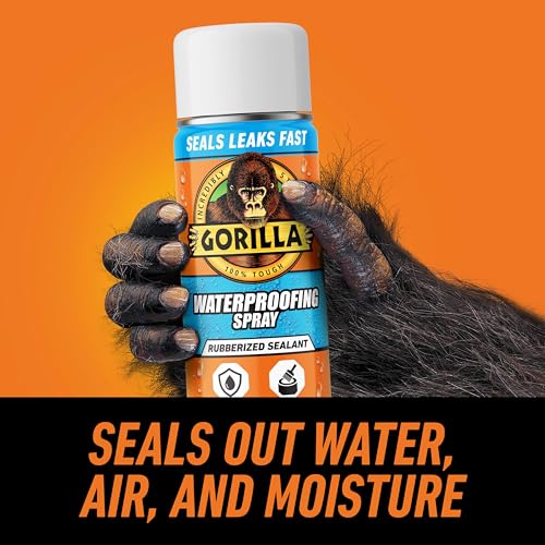 Gorilla Waterproofing Spray, White, 16 oz, 2-Pack, Flexible Sealant - color: White, size: 2 - Pack