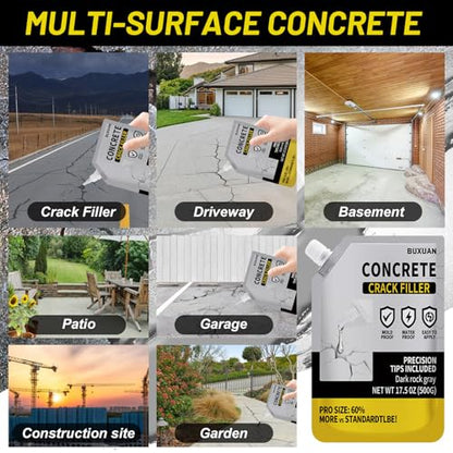 Concrete Crack Filler Outdoor, Self-Leveling Waterproof Sealant（3）