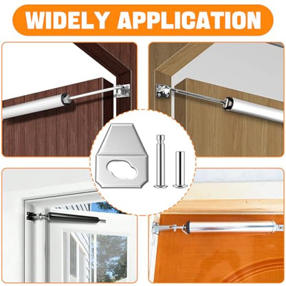 4 Set Screen Door Closer Kit, 4 Iron Sheet ＆ 16 Replacement Pins - size: 4 Set
