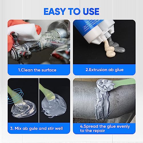 24 Pack Metal Glue,1.76oz 2 Part 5 Min Epoxy Glue, High Strength High Temperature Resistant Adhesive Body Filler, Marine Sealant,Liquid Steel Cold Weld Plastic,Aluminum,Wood,Marine epoxy Putty Repair - size: 24pcs