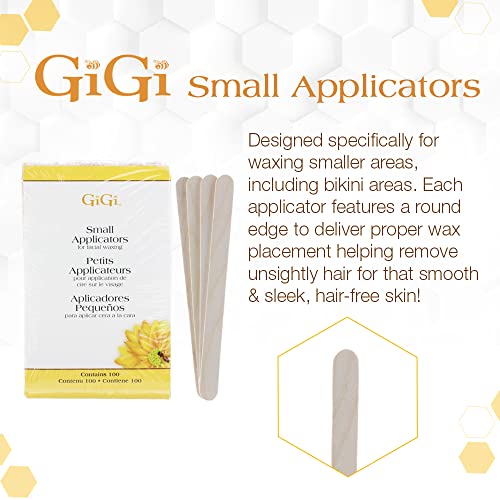 GiGi Wax Sticks for Hair Removal – Small Wax Applicator Sticks, Wooden Waxing Stick for Facial Waxing, Upper Lip & Eyebrows, 1 Pack