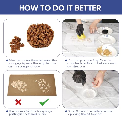 GLAINTE Granite Countertop Paint Kit - Black Gold Counter Top Refinishing Kit for Kitchen Bathroom - color: A4. Granite-Black