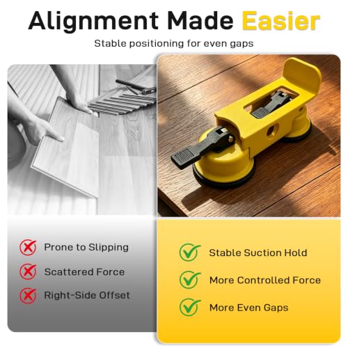 Floor Gap Fixer Tool, Heavy Duty Suction Cup Tool, Laminate Flooring Tools