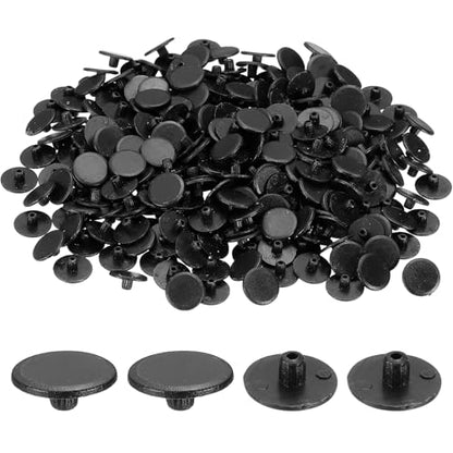 uxcell 300Pcs 3x11mm Plastic Hole Plugs, Round Screw Cap Cover, Panel Drill Hole Plugs for Furniture Cabinet Cupboard Shelves Fencing Post Pipe Insert End Caps, Black - color: Black, size: 3x11mm