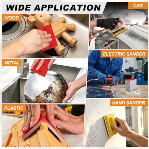 27 PCS 3x4 Inch Sanding Sponge, 1000 Grit Sandpaper Pads Sanding Blocks Set - color: 1000 Grit