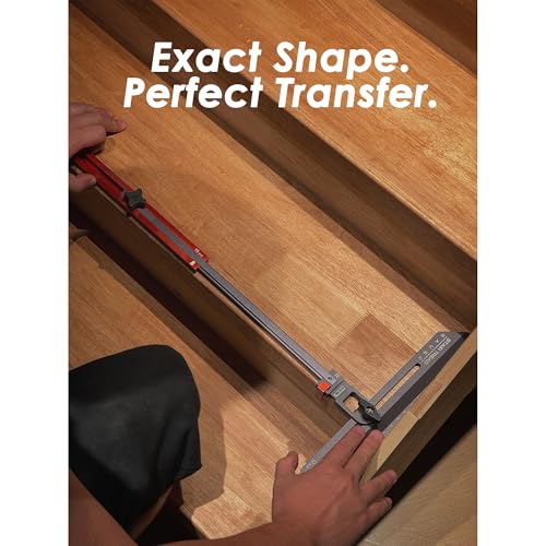 Stair Tread Template Tool - Stair Template Tool Stair Tread Jig Tool - color: Red-Gray
