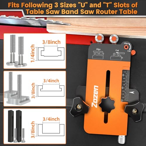 Zozen Thin Rip Jig + Feather Boards for Table Saw Jig Guide