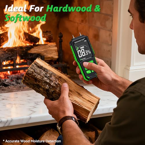 RDINSCOS Moisture Meter for Wood, Walls & Hardwood - color: Black-green