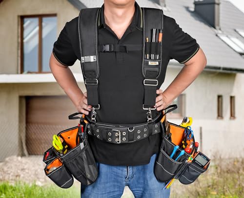 7-Piece Heavy-Duty Tool Rig with Padded Suspenders