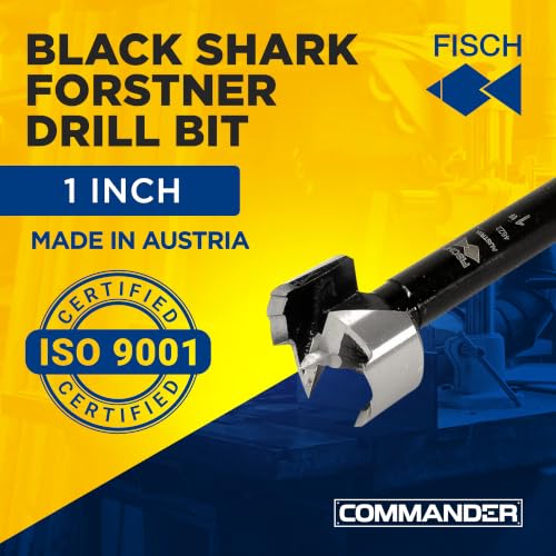 Forstner Drill Bit - Black Shark Forged Steel for Woodworking Size: 1 inch - size: 1 in