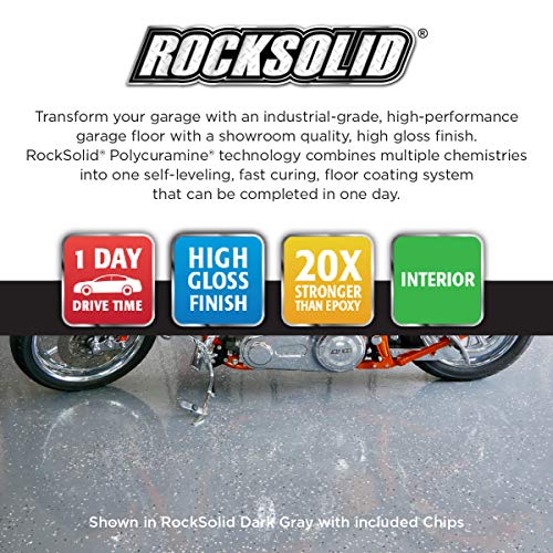 Rust-Oleum RockSolid Polycuramine High Gloss Gray Garage Floor Coating - color: Gray, size: 1 Car