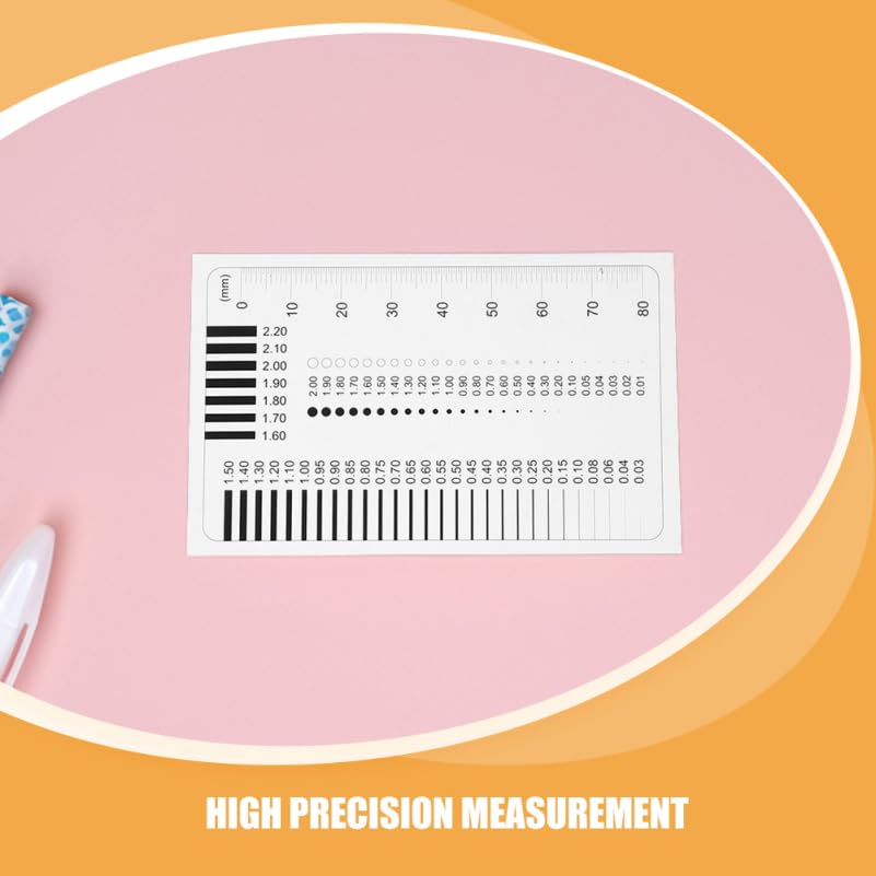 Transparent Measuring Film Ruler 2-Pack Precision Defect Measurement Tool for Line Width Crack Scratch and Flaw Comparison Compact Plastic Gauge for Accurate Chart Reading