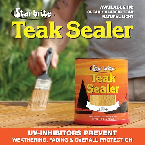 Star brite Teak Sealer - Clear - One Coat Formula, 32 Oz Quart - color: Clear, style: 32 Oz Quart