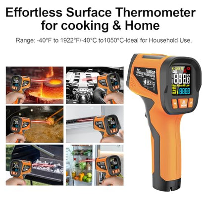 Infrared Thermometer High Temperature Gun, 1922℉ Pyrometer with Color LCD