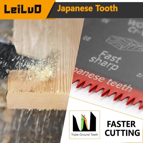 LEILUO 7Pcs Oscillating Tool Blades for Wood Metal, Long Multitool Blades