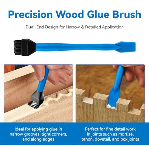 Wood Glue Applicator Kit, Silicone Glue Brush, Glue Tray & Glue Spreader