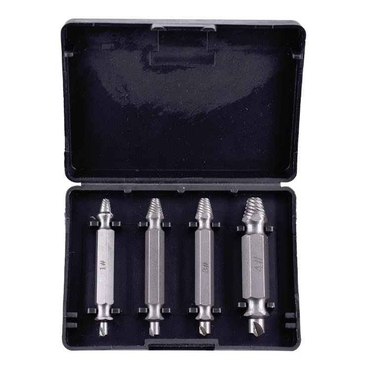 4PCS Damaged Screw Extractor Drill Bit Kit Remover for Stripped Screws Nuts